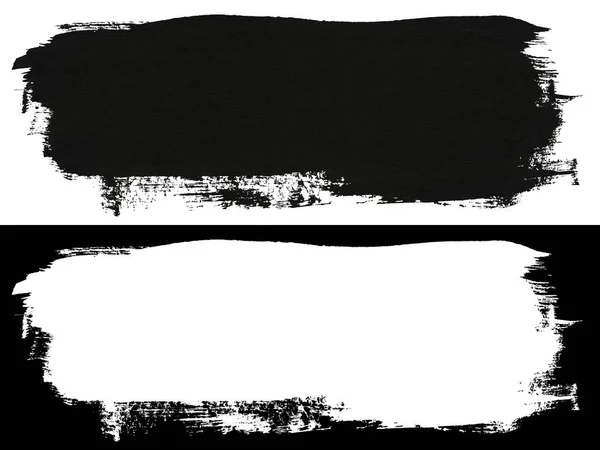 Stroke Black Paint Texture Isolated White Background Clipping Mask Alpha — Stock Photo, Image