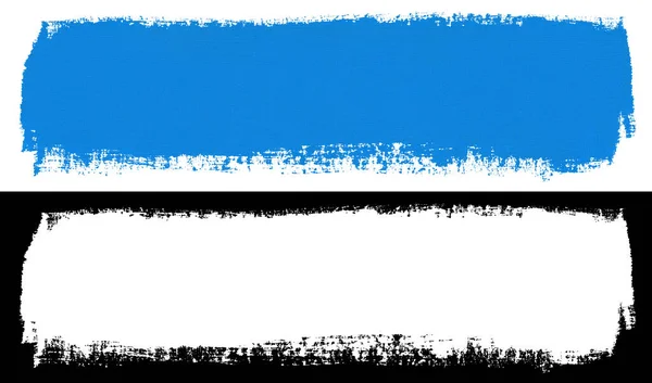 Light Blue Stroke Paint Brush Texture Isolated White Background Clipping — Stock Photo, Image