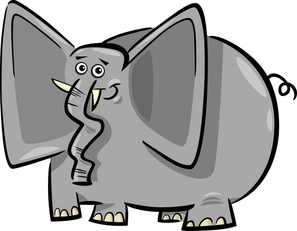 Funny doodle elephants cartoon — Stock Vector