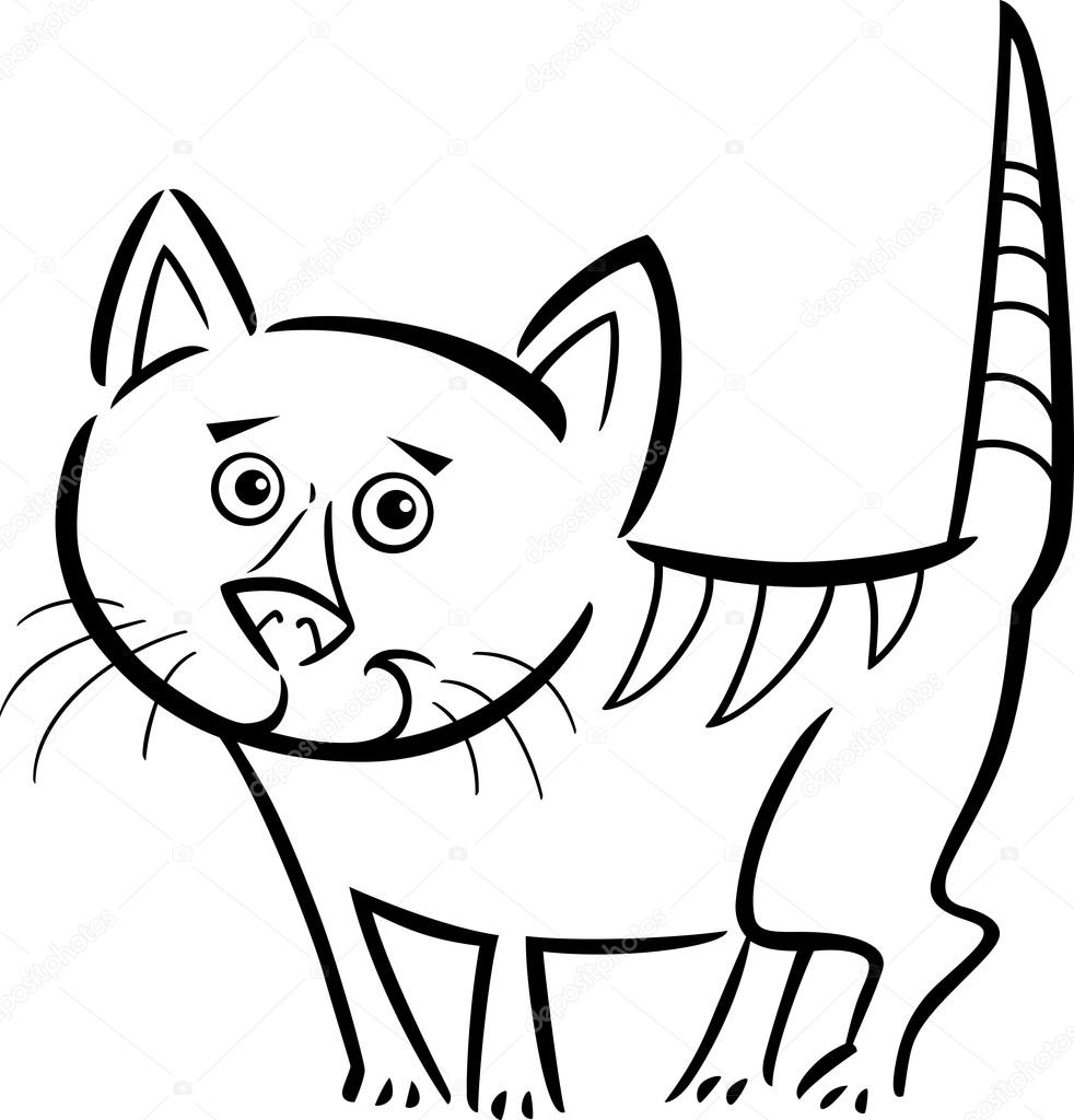Kedi ya da yavru kedi boyama kitabı için — Stok Vektör © izakowski