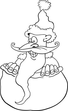 Noel Baba boyama kitabı için karikatür