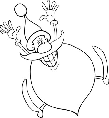 Noel Baba boyama kitabı için karikatür