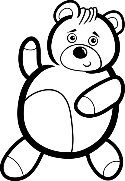 Cartoon Teddy Bear for Coloring — Stock Vector