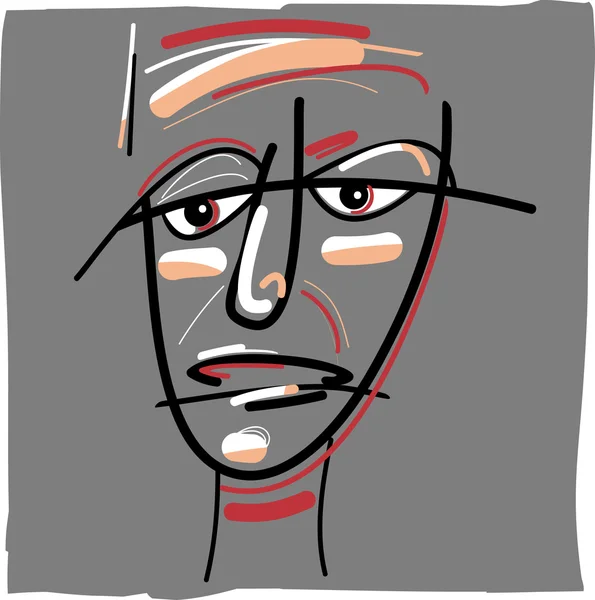 Kmenové malovaný obličej cartoon — Stockový vektor