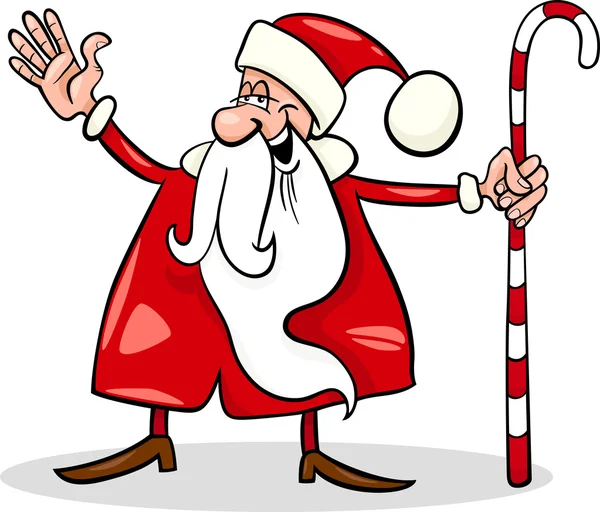 Santa Claus Cartoon Weihnachten Illustration — Stockvektor