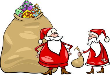 Noel Baba Noel illüstrasyon karikatür