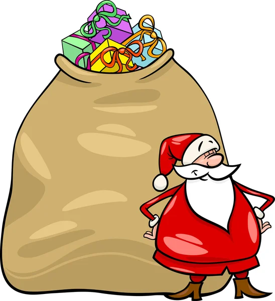 Santa claus cartoon christmas illustration — Stock Vector