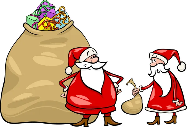 サンタ クロース クリスマス イラストを漫画します。 — ストックベクタ