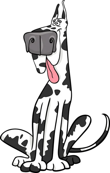 Гарлекін собака мультфільм ілюстрація — стоковий вектор