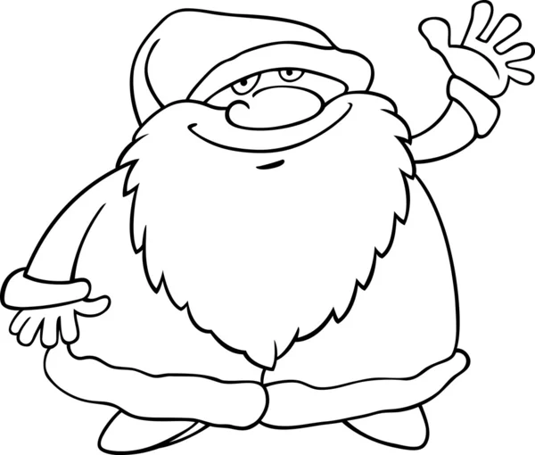 Santa claus cartoon for coloring book — Stock Vector