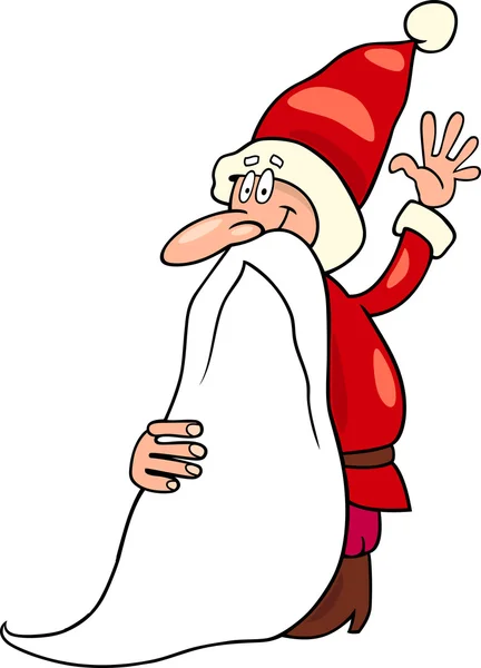 Santa claus christmas cartoon afbeelding — Stockvector