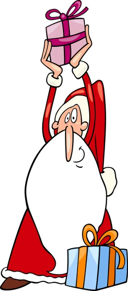 Illustration de dessin animé de Noël du Père Noël — Image vectorielle