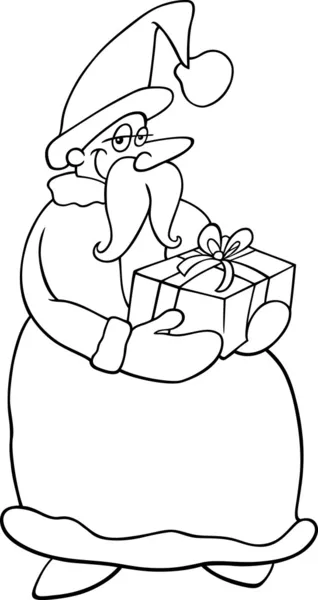 Santa claus cartoon for coloring book — Stock Vector