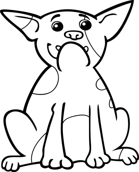 French bulldog cartoon for coloring — Stock Vector