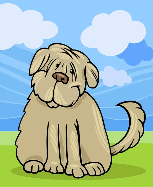 Shaggy terrier dog cartoon illustration — Wektor stockowy