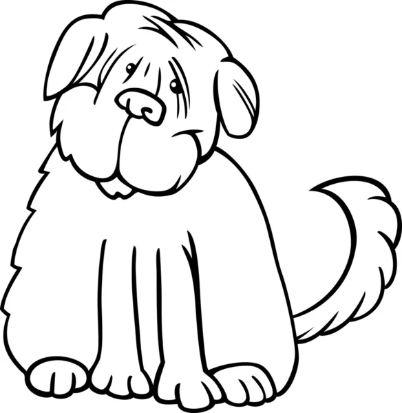 Shaggy Terrier การ์ตูนสําหรับการระบายสี — ภาพเวกเตอร์สต็อก