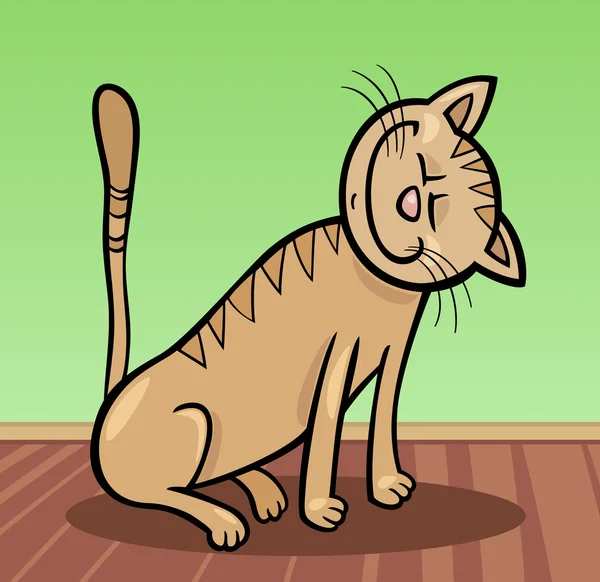 Bahagia kucing gambar kartun - Stok Vektor