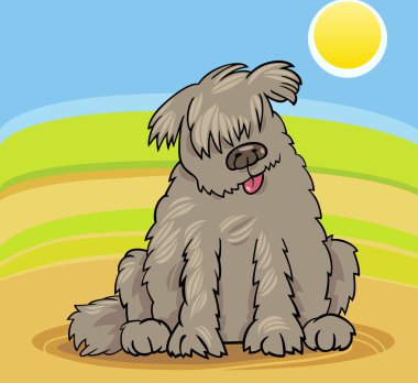Newfoundland köpek karikatür çizimi