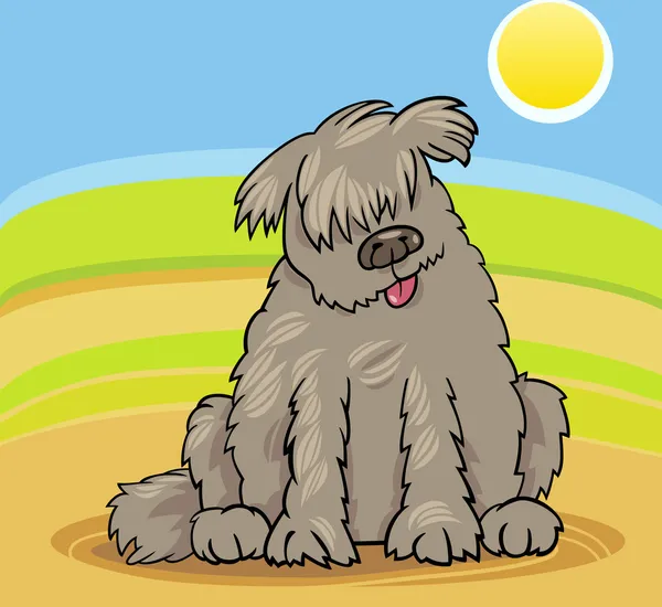 Newfoundland cão desenho animado ilustração — Vetor de Stock