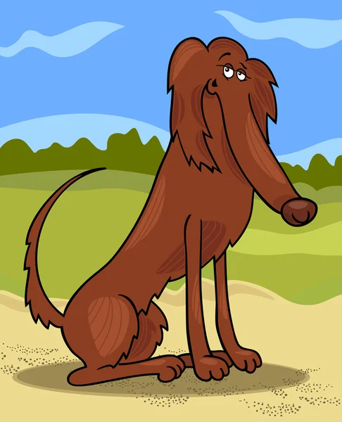 Irländsk setter hund tecknad bild — Stock vektor