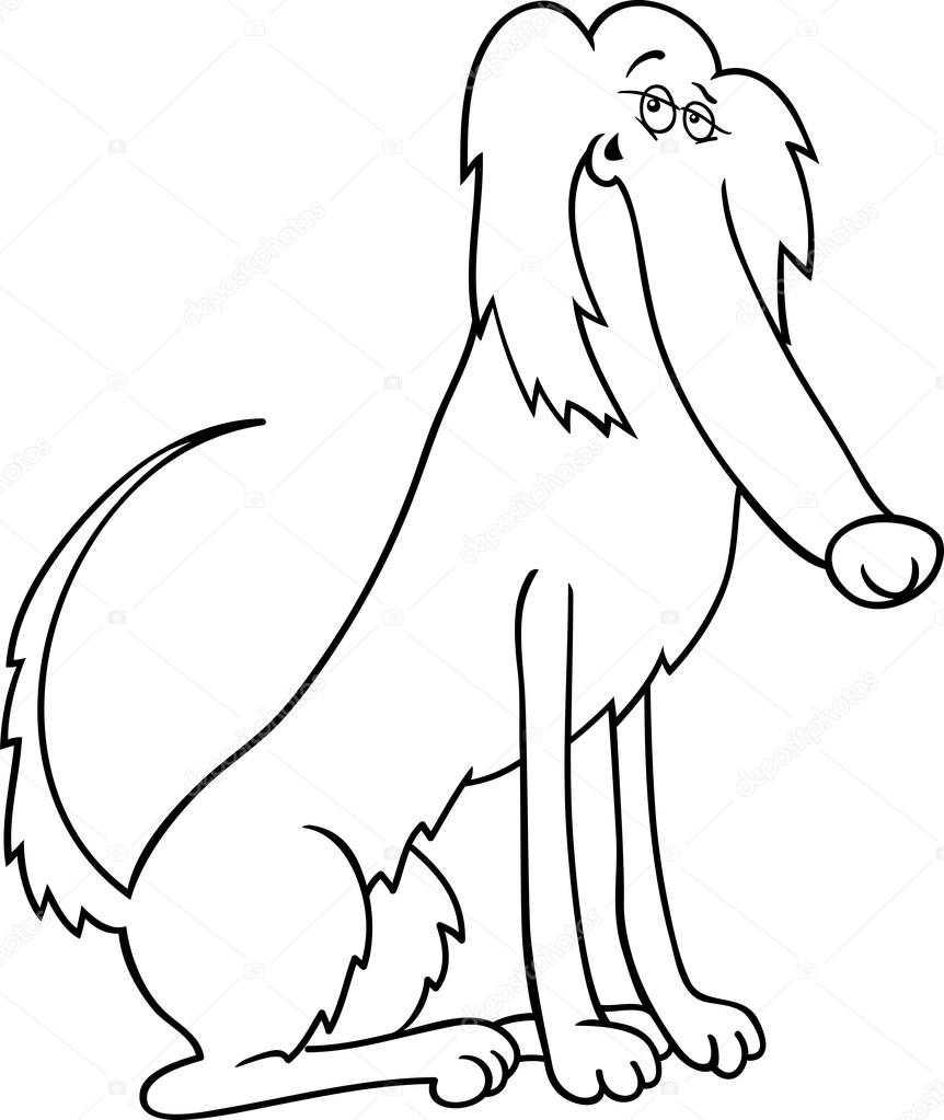 Illustrazione di cartone animato del cane divertente razza setter irlandese per libro da colorare — Vettoriali di izakowski