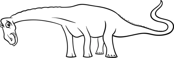 Cartoon Diplodocus Dinosaurier für Malbuch — Stockvektor