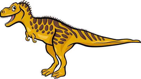 Tarbosaurus dinozor karikatür çizimi — Stok Vektör