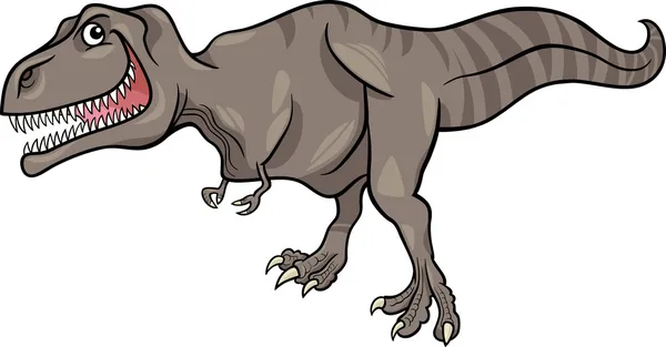 Dinozor tyrannosaurus karikatür çizimi — Stok Vektör