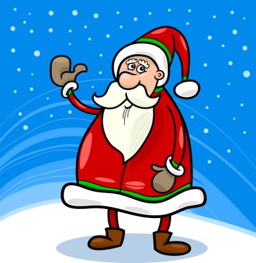 Noel Baba Noel karikatür çizimi