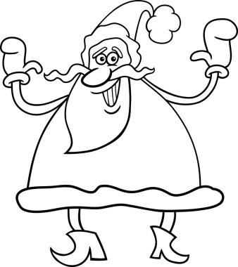 Noel Baba çizgi film boyama kitabı için