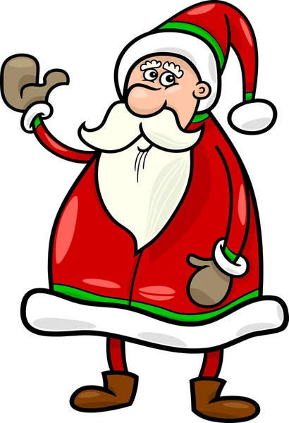 Santa claus christmas cartoon illustration — Stock Vector