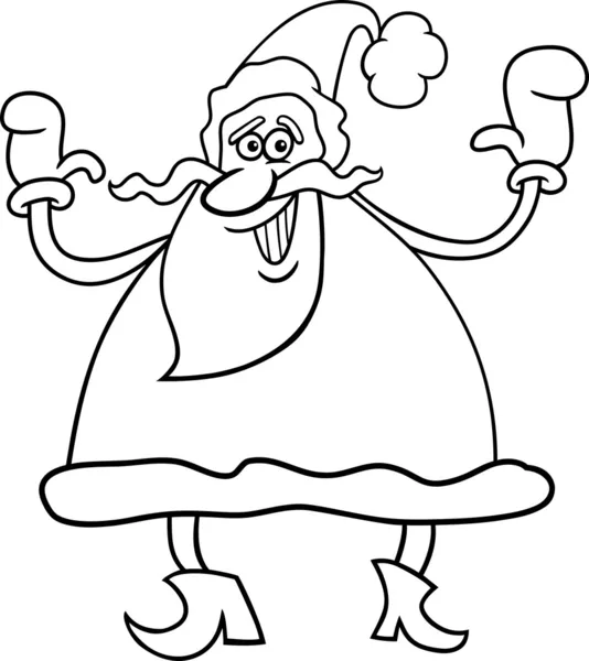 Caricatura de Santa Claus para colorear libro — Vector de stock