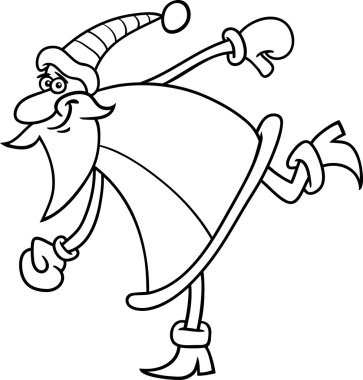 Noel Baba çizgi film boyama kitabı için