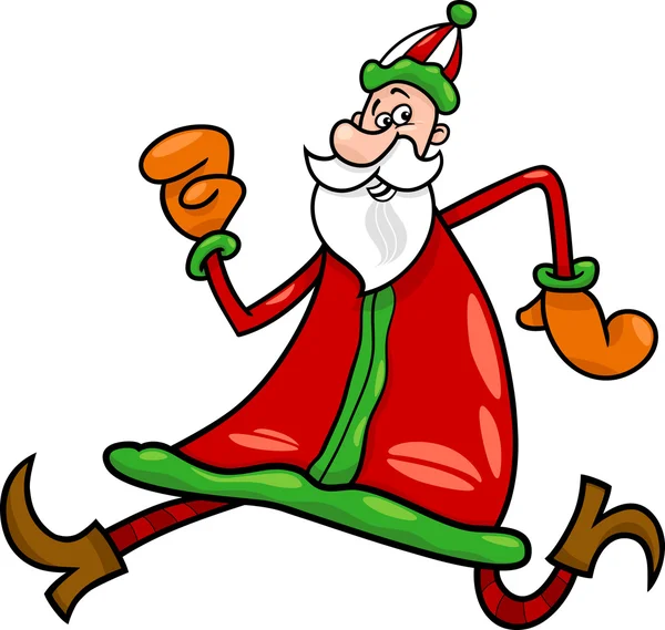 Ilustración de dibujos animados de Navidad de Santa Claus — Vector de stock