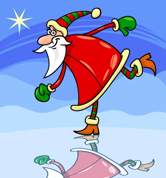 Santa claus christmas cartoon illustration — Stock Vector