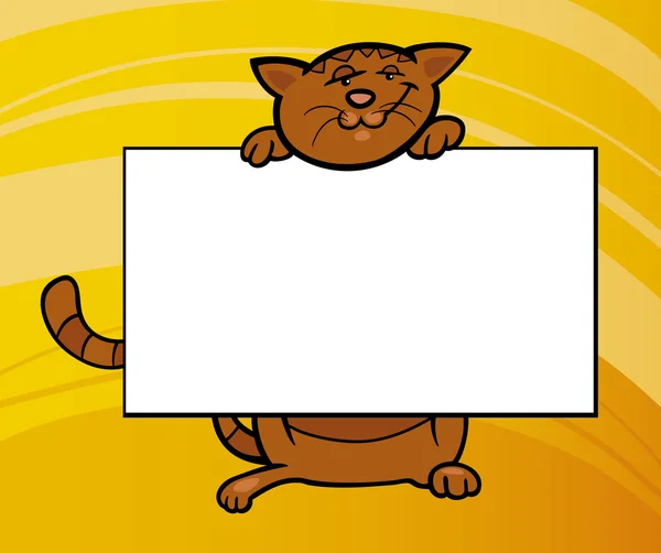 Kreslená kočka s Radou nebo kartou — Stockový vektor