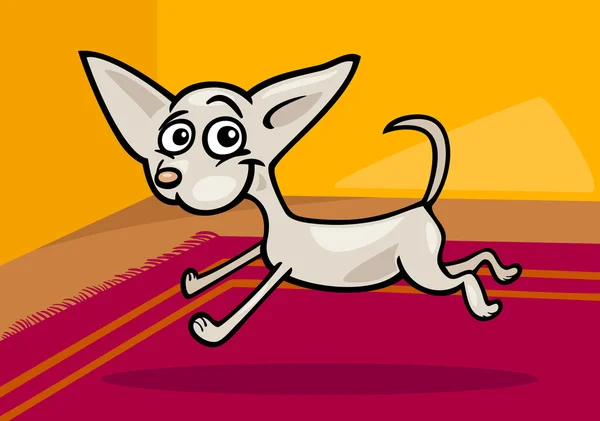 Τρέχει chihuahua καρτούν εικονογράφηση — Διανυσματικό Αρχείο