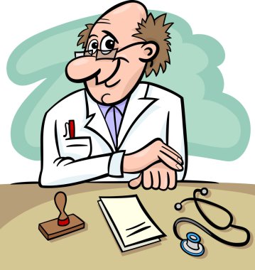 Doktor Kliniği karikatür çizimi