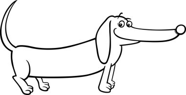 Dachshund Köpek çizgi film boyama