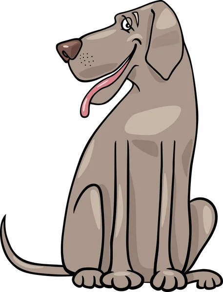 Große dänische Hund Cartoon-Illustration — Stockvektor