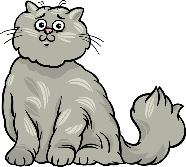 Persian cat cartoon illustration — Stock Vector