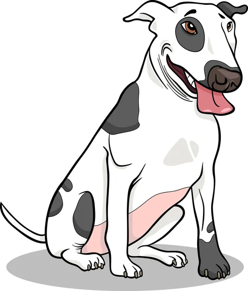 Бультер'єр собака мультфільм ілюстрація — стоковий вектор