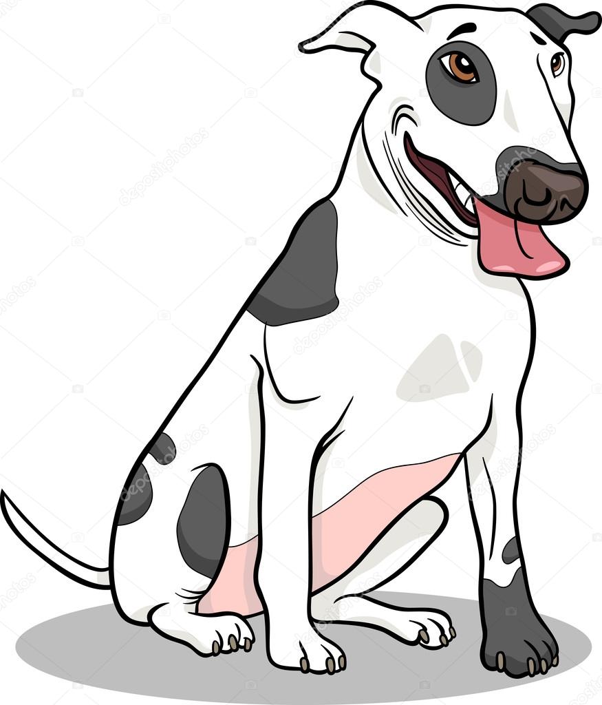 Bull Terrier Dog Cartoon Illustration Stock Vector C Izakowski