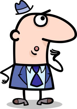 sürpriz işadamı karikatür çizimi