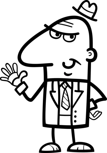 Homme en costume dessin animé illustration — Image vectorielle