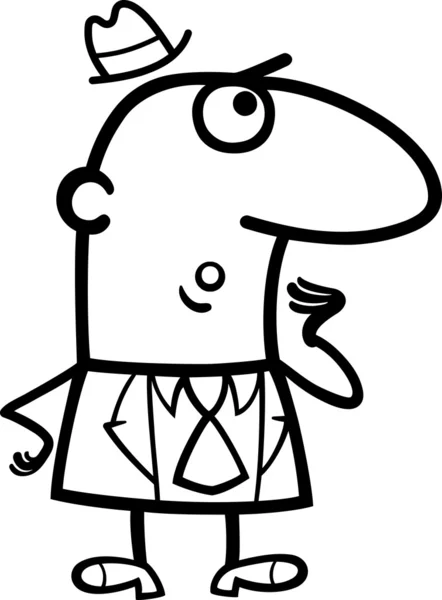 Homem surpreso desenho animado ilustração — Vetor de Stock
