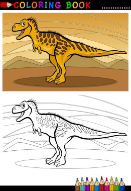 Tarbosaurus dinosaur for coloring book clipart