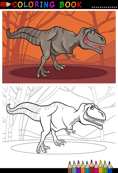 Tyrannosaurus rex dinozor boyama — Stok Vektör