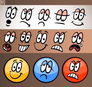 Karikatür Çizim ifade öğeleri ayarlama