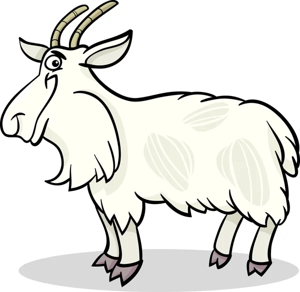Gambar kartun hewan peternakan kambing - Stok Vektor